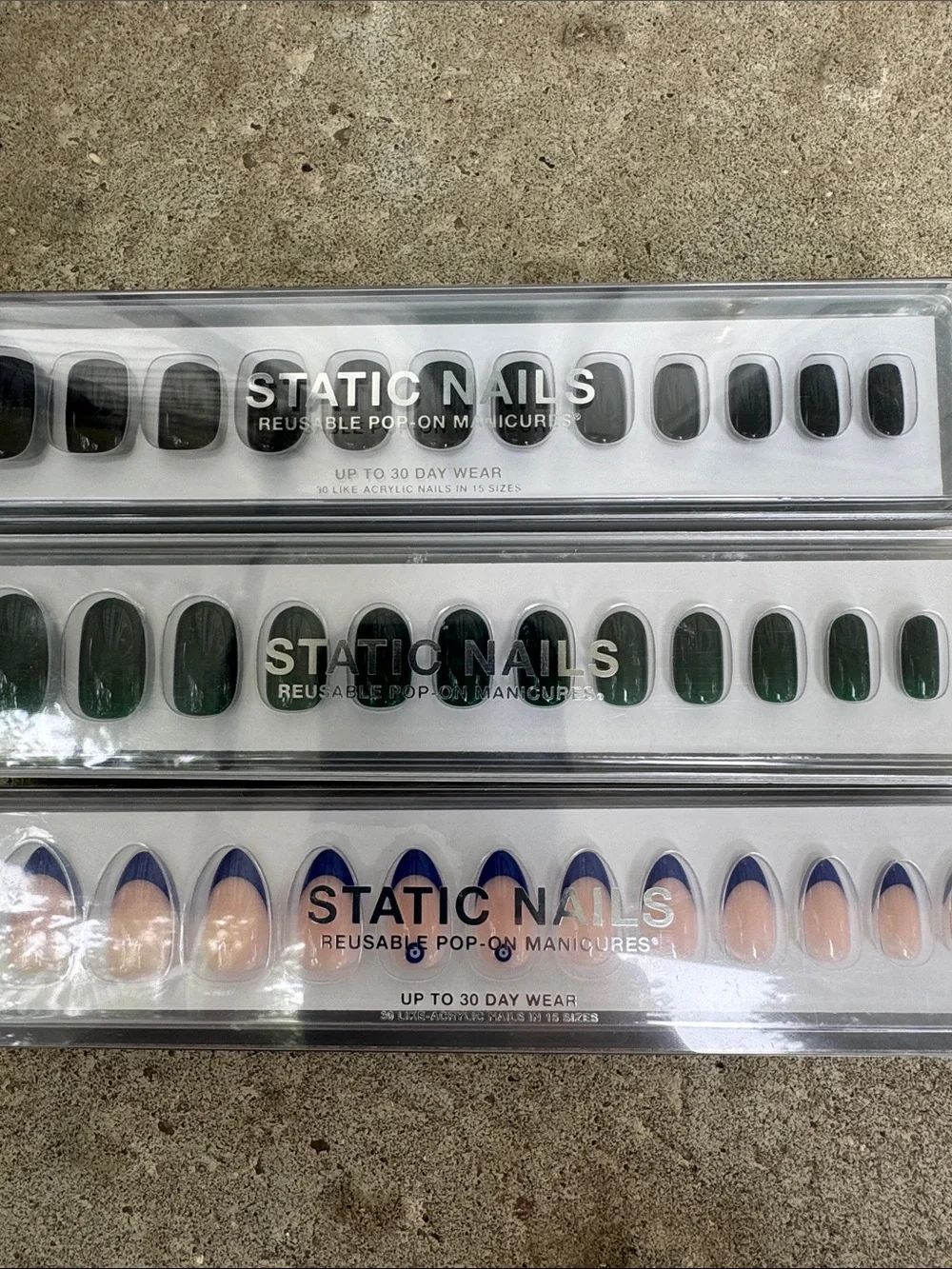 Static nail sets
